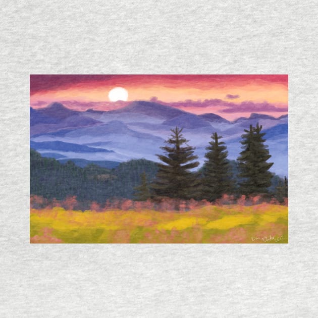 Mountainscape Digital Painting by tooner96